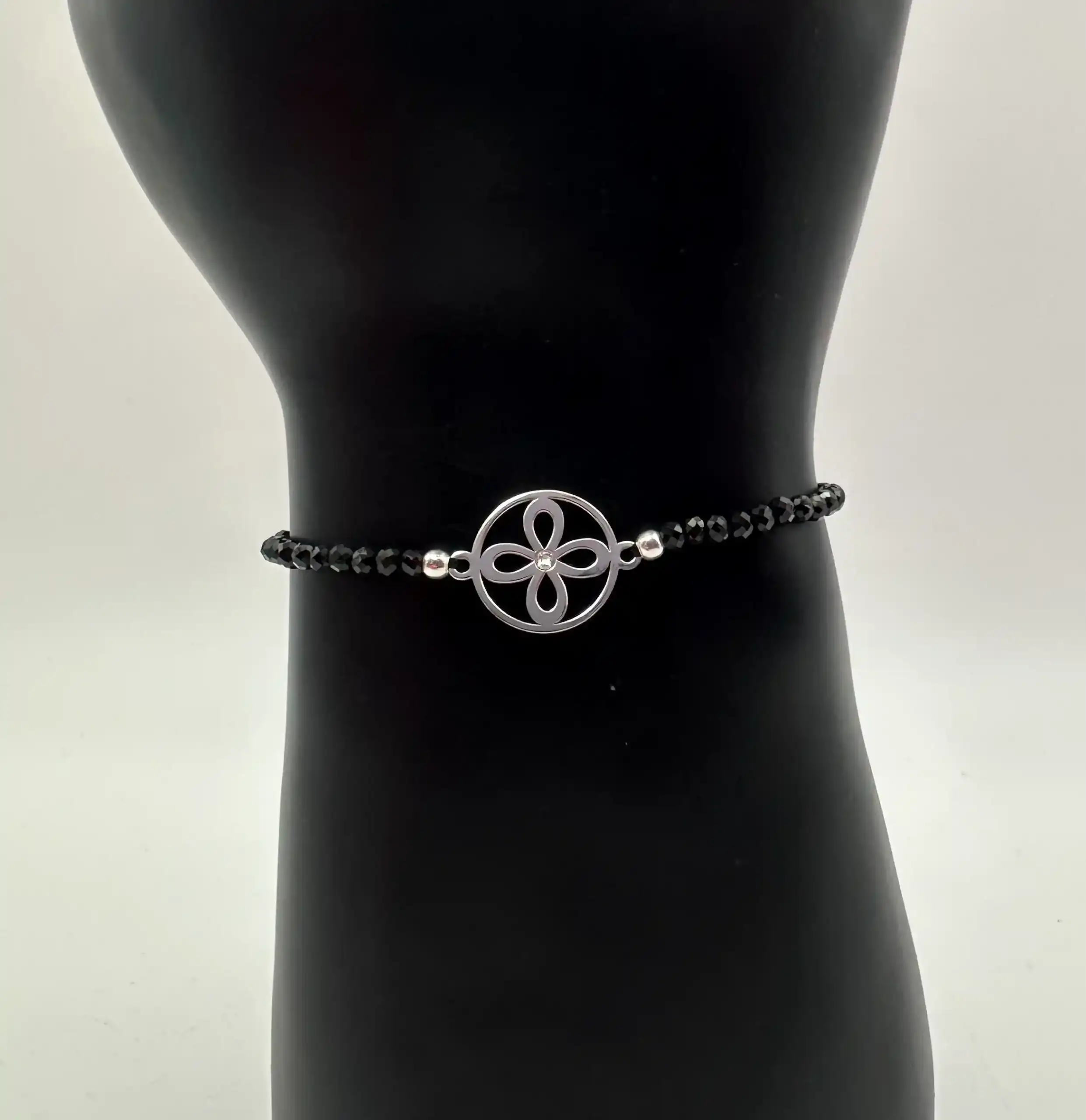 Pulsera Sigilo Con Turmalina Facetada Plata De Ley - Imagen 2