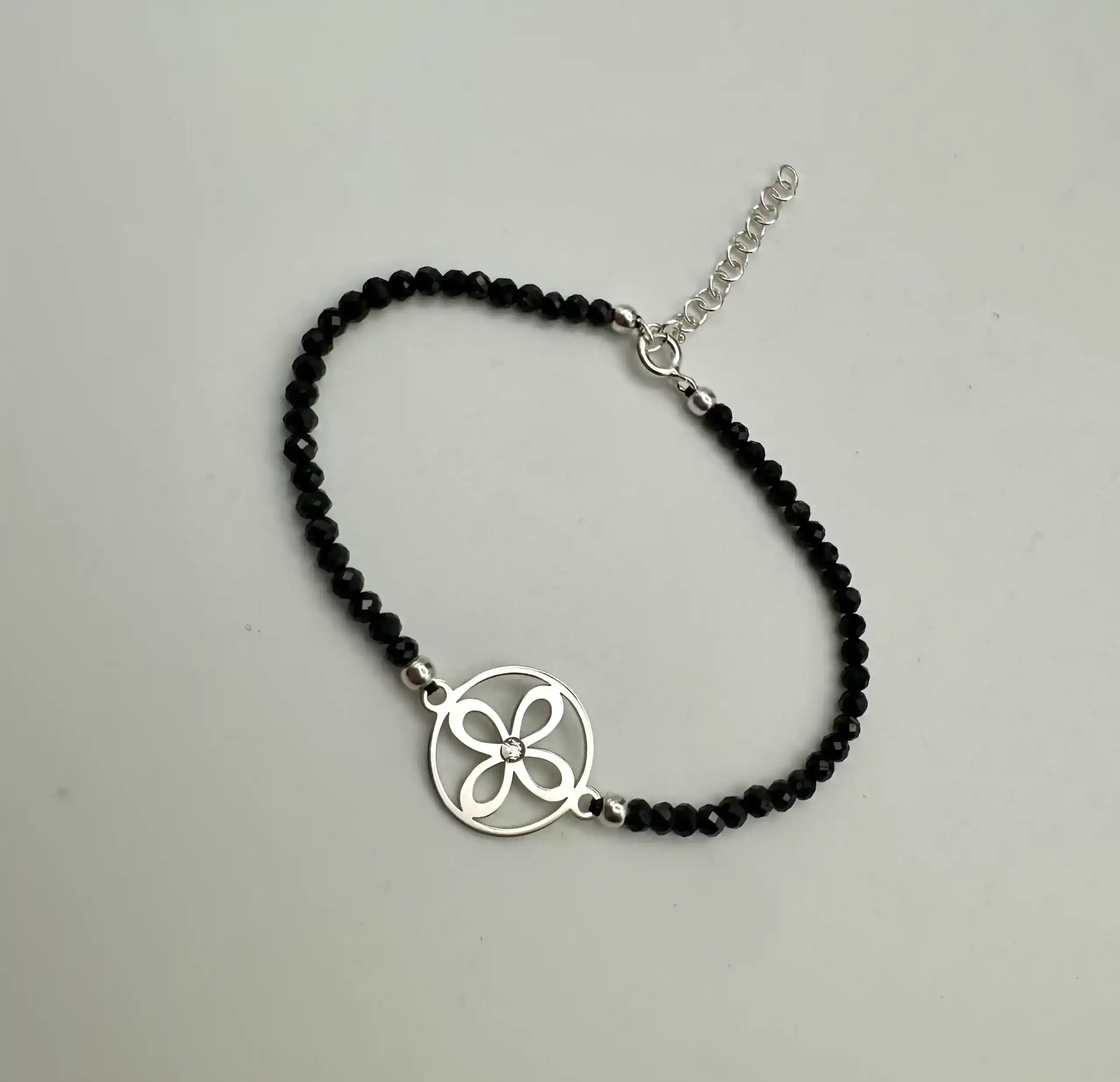 Pulsera Sigilo Con Turmalina Facetada Plata De Ley - Imagen 3