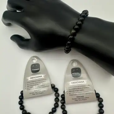 Pulsera De Obsidiana 8mm
