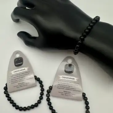 Pulsera De Obsidiana 6mm