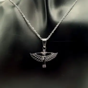 Colgante Isis Acero Plateado Modelo 2