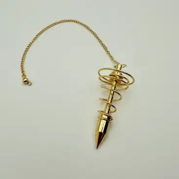 Péndulo Espiral Dorado Grande