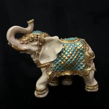 Elefante Del Dinero Azul Claro 34cm