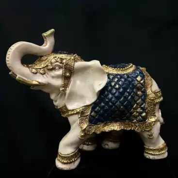 Elefante Del Dinero Azul Oscuro 34cm