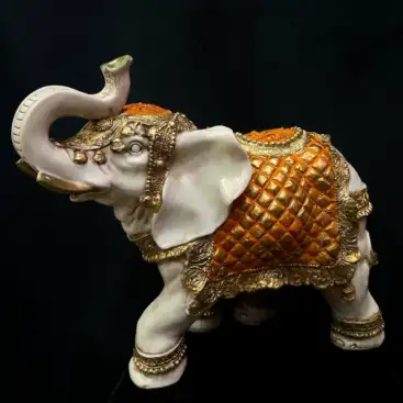 Elefante Del Dinero Naranja 34cm