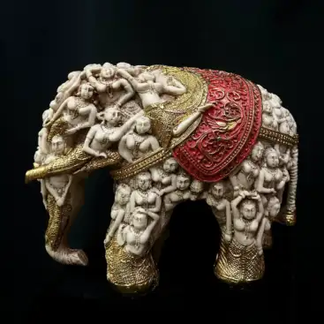 Elefante De Los Espíritus Coral 27cm