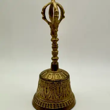 Campana Tibetana Dorada 15x6,5cm