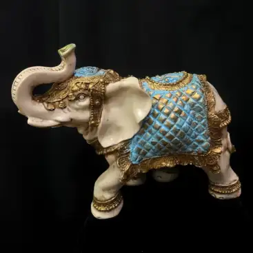 Elefante Del Dinero Azul Claro 34cm