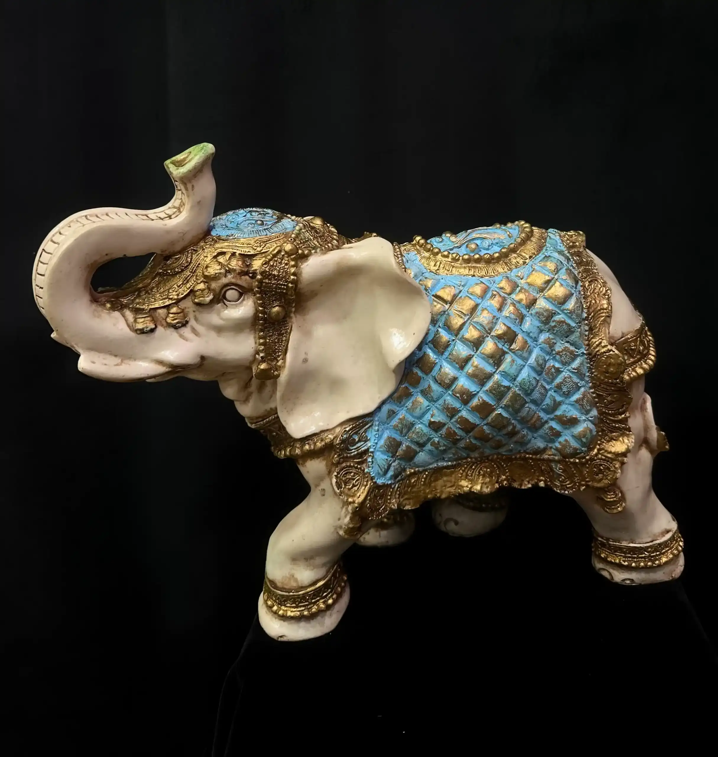 Elefante Del Dinero Azul Claro 34cm