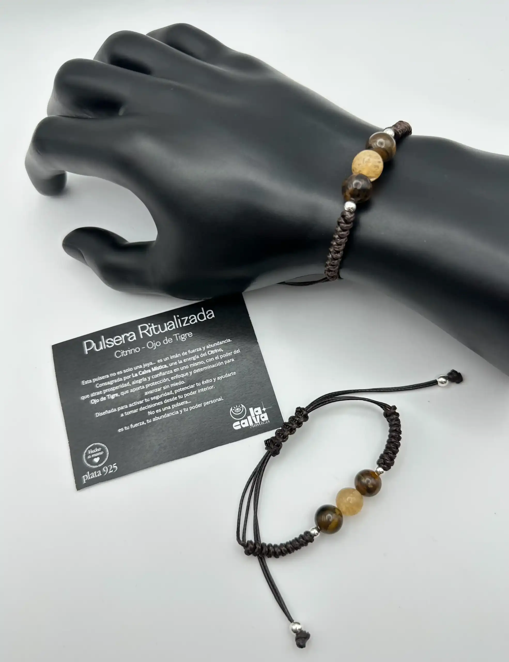 Pulsera Ritualizada Ojo De Tigre Y Citrino