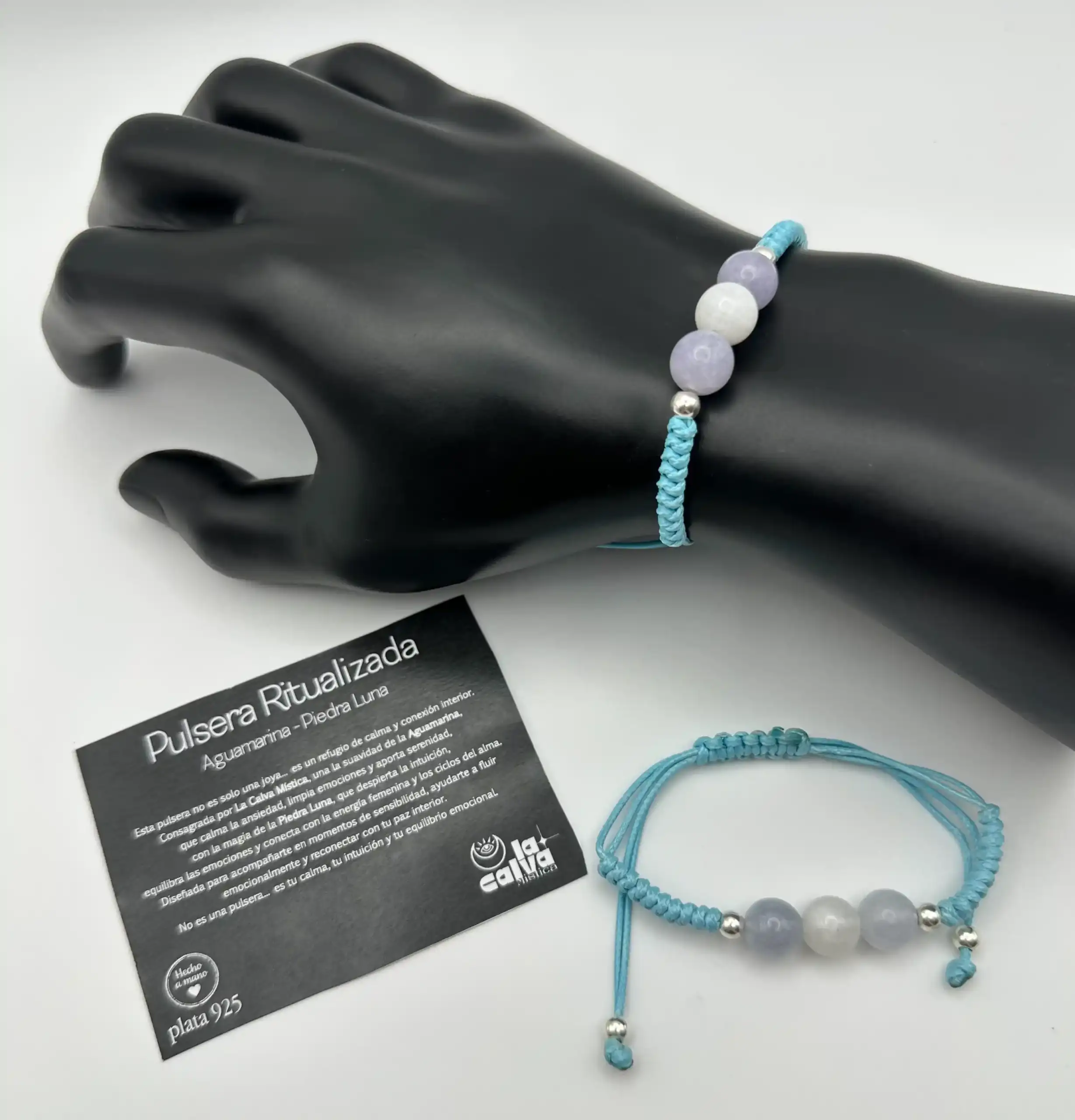 Pulsera Ritualizada Aguamarina Y Piedra Luna
