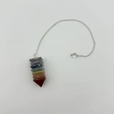 Péndulo Pirámide 7 Chakras Minerales