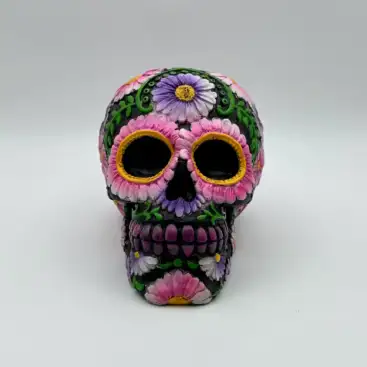 Figura Calavera Margaritas 14cm