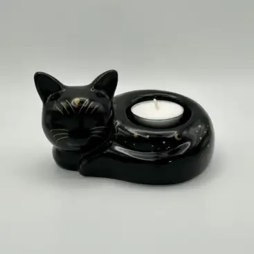 Portavelas Gato Acostado