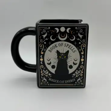 Taza Con Forma De Libro Gato Negro
