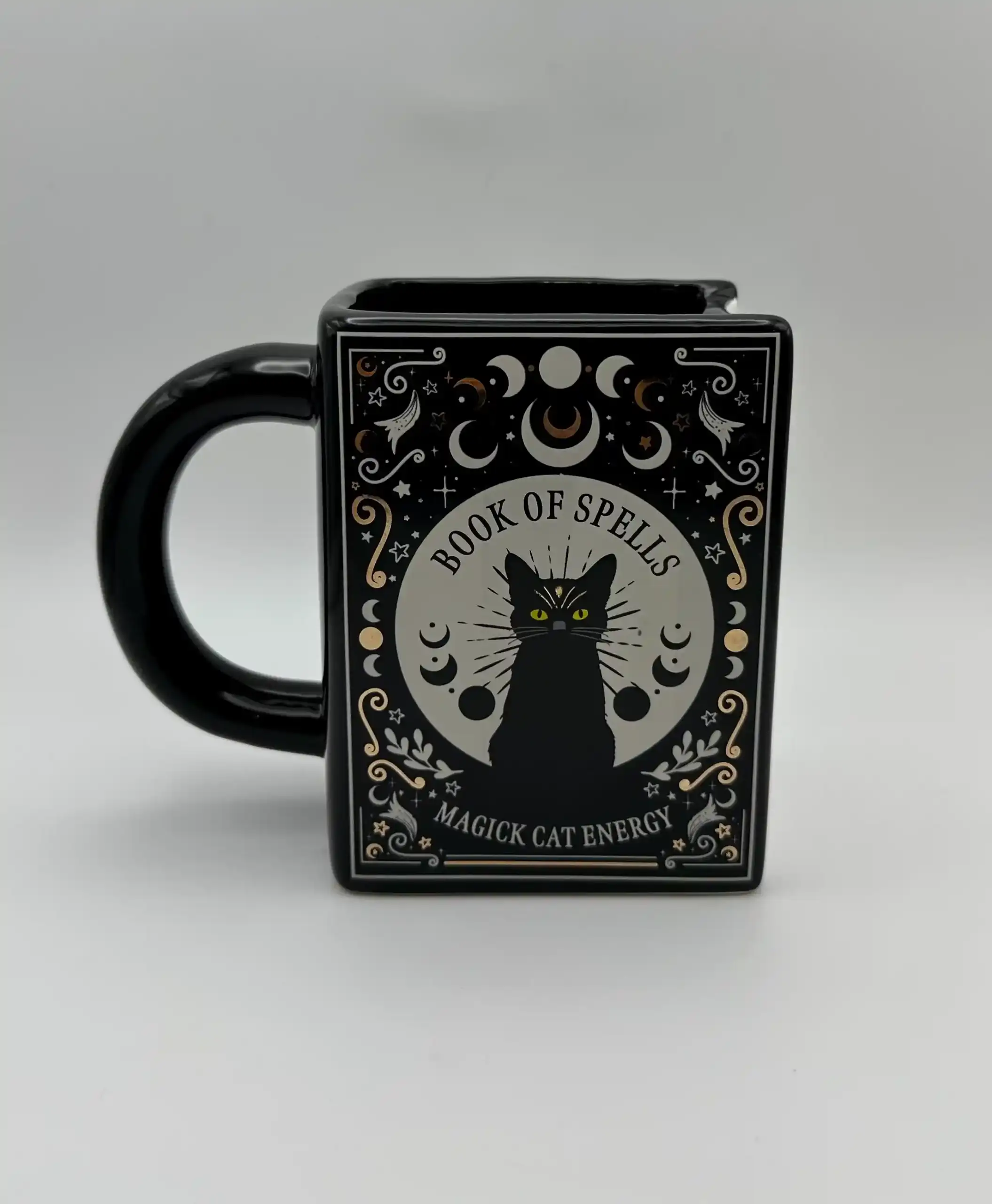 Taza Con Forma De Libro Gato Negro