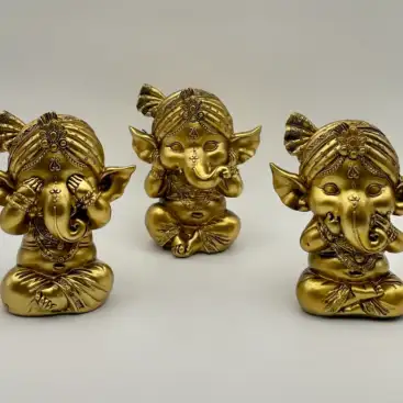 Pack 3 Ganeshas Doradas