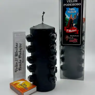 Velon 21 Mechas Negro La Calva Mística