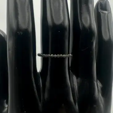 Anillo Cuarzo Ahumado Facetado Elástico
