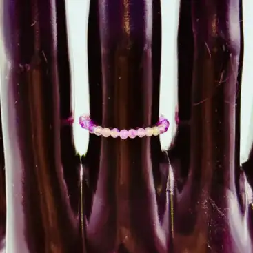 Anillo Amatista Facetado Elástico