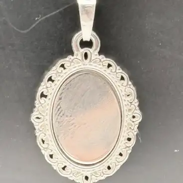 Colgante Espejo De Volteo Pequeño Plata De Ley