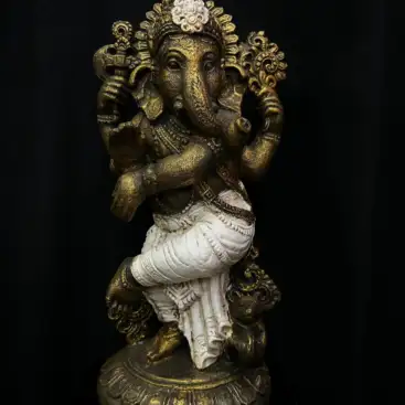 Figura Dios Ganesh De Pie Blanco