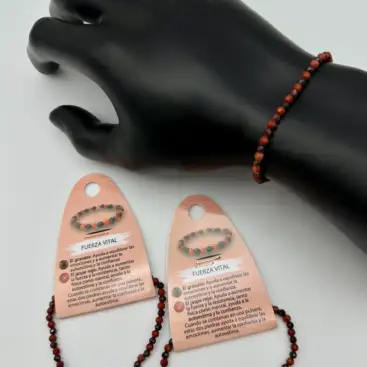 Pulsera Fuerza Vital Facetada 4mm