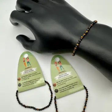 Pulsera Protección Contra Envidia Facetada 4mm