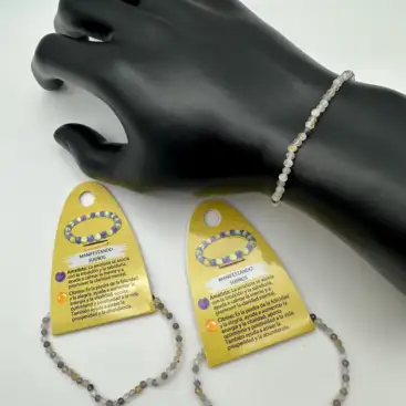 Pulsera Manifestando Sueños Facetada 4mm