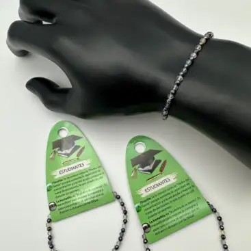 Pulsera Estudiantes Facetada 4mm