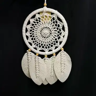Atrapasueños Macrame Con Hojas