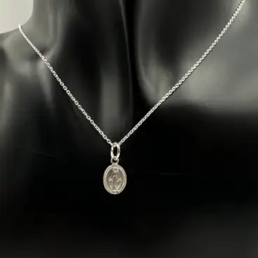 Colgante La Milagrosa Mini Plata De Ley