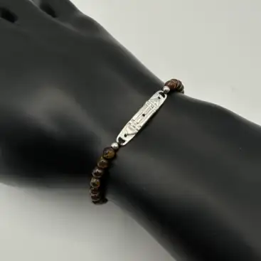 Pulsera Atlante Con Ojo De Tigre Plata De Ley
