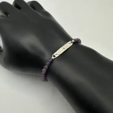 Pulsera Atlante Con Amatista Plata De Ley
