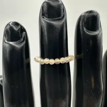 Anillo Citrino Facetado 3mm