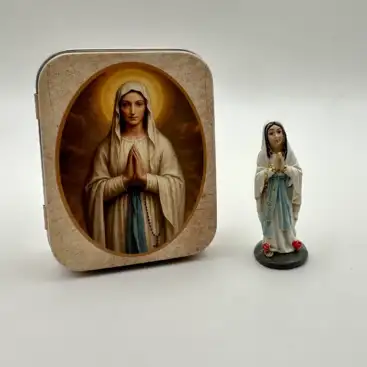Figura Virgen De Lourdes 5cm En Lata