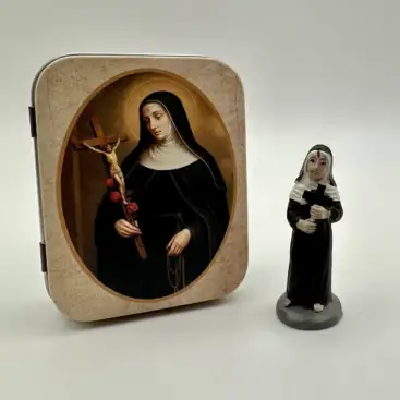 Figura Santa Rita 5cm En Lata