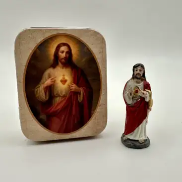 Figura Sagrado Corazon De Jesus 5cm En Lata