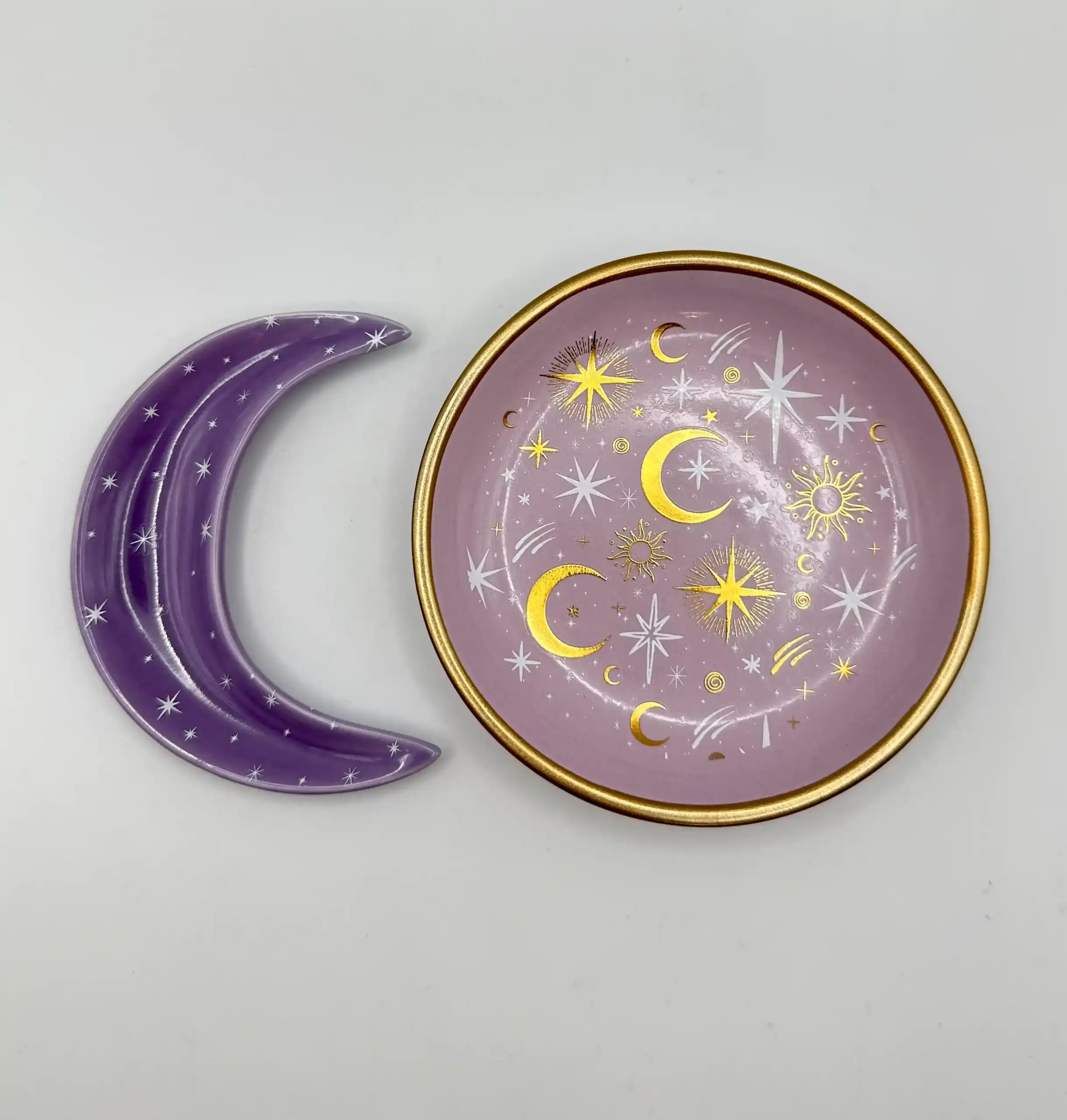 Conjunto De Platos Apilables Luna Morada - Imagen 3