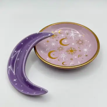 Conjunto De Platos Apilables Luna Morada