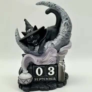 Figura Calendario Perpetuo Gato En Luna