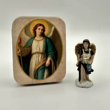 Figura San Rafael 5cm En Lata