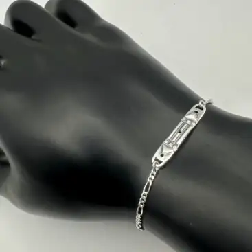 Pulsera Atlante Grande Plata De Ley