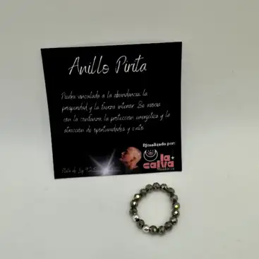 Anillo Pirita Facetada Plata De Ley