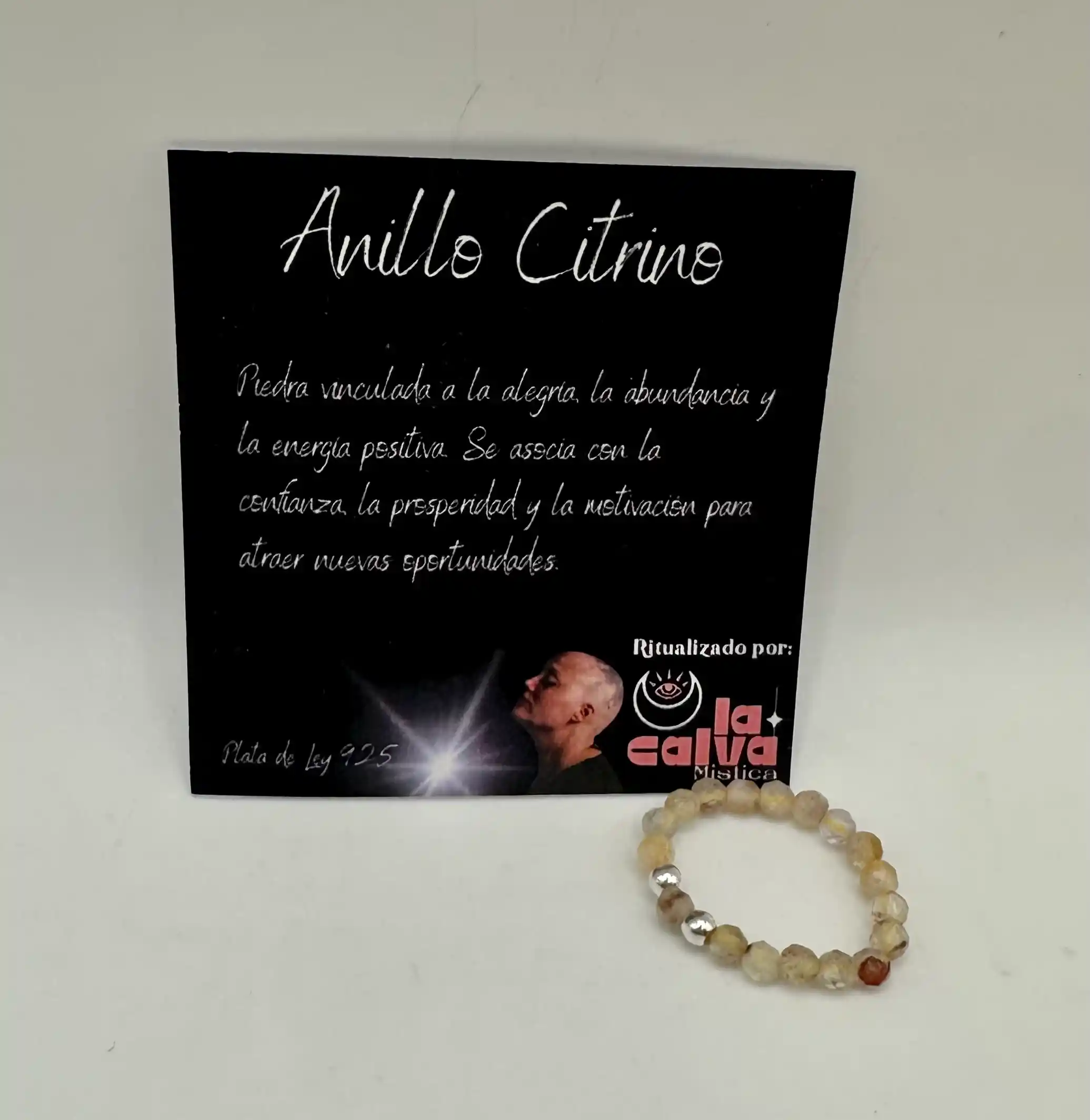 Anillo Citrino Facetado Plata De Ley