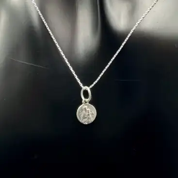 Colgante Mini Escapulario Plata De Ley